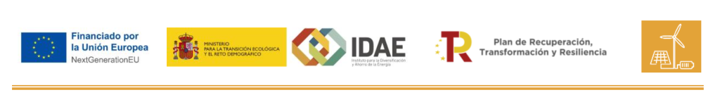 Logos UE, ministerio, IDAE, plan de recuperacion
